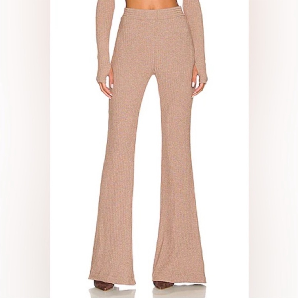 Alix NYX Delaney‎ Revolve Ribbed High Rise Pull On Flare Pants